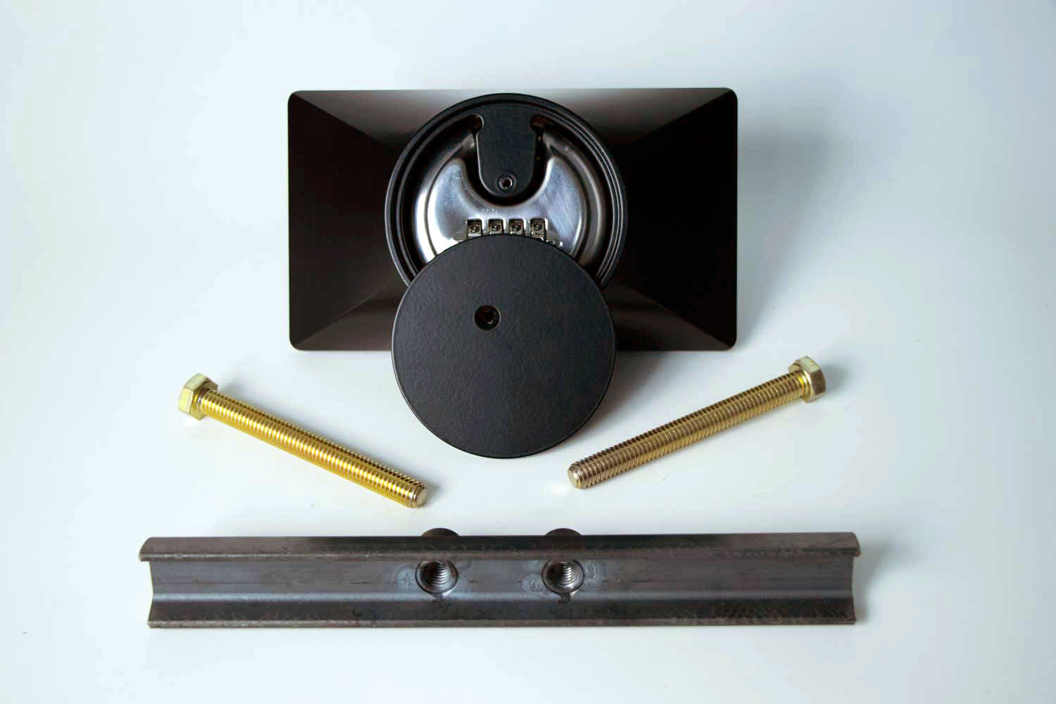 Brown Light Pole Defender locking hand hole cover